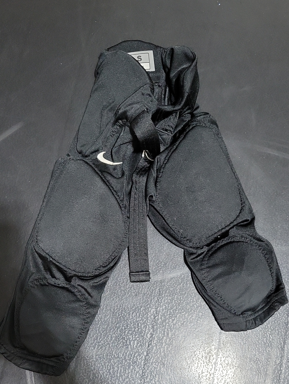 Nike Black Youth Padded Football Pants with Swoosh